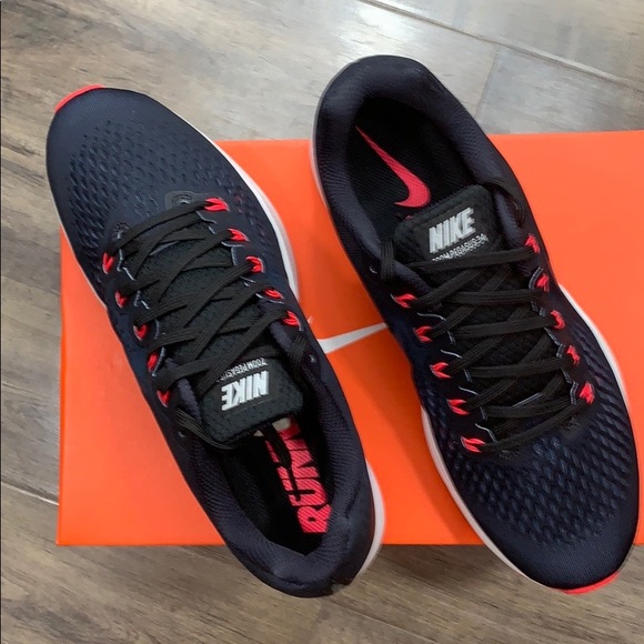 NIKE AIR ZOOM PEGASUS 34 Blk/Armory Navy-Red Orbit - Picture 6 of 16